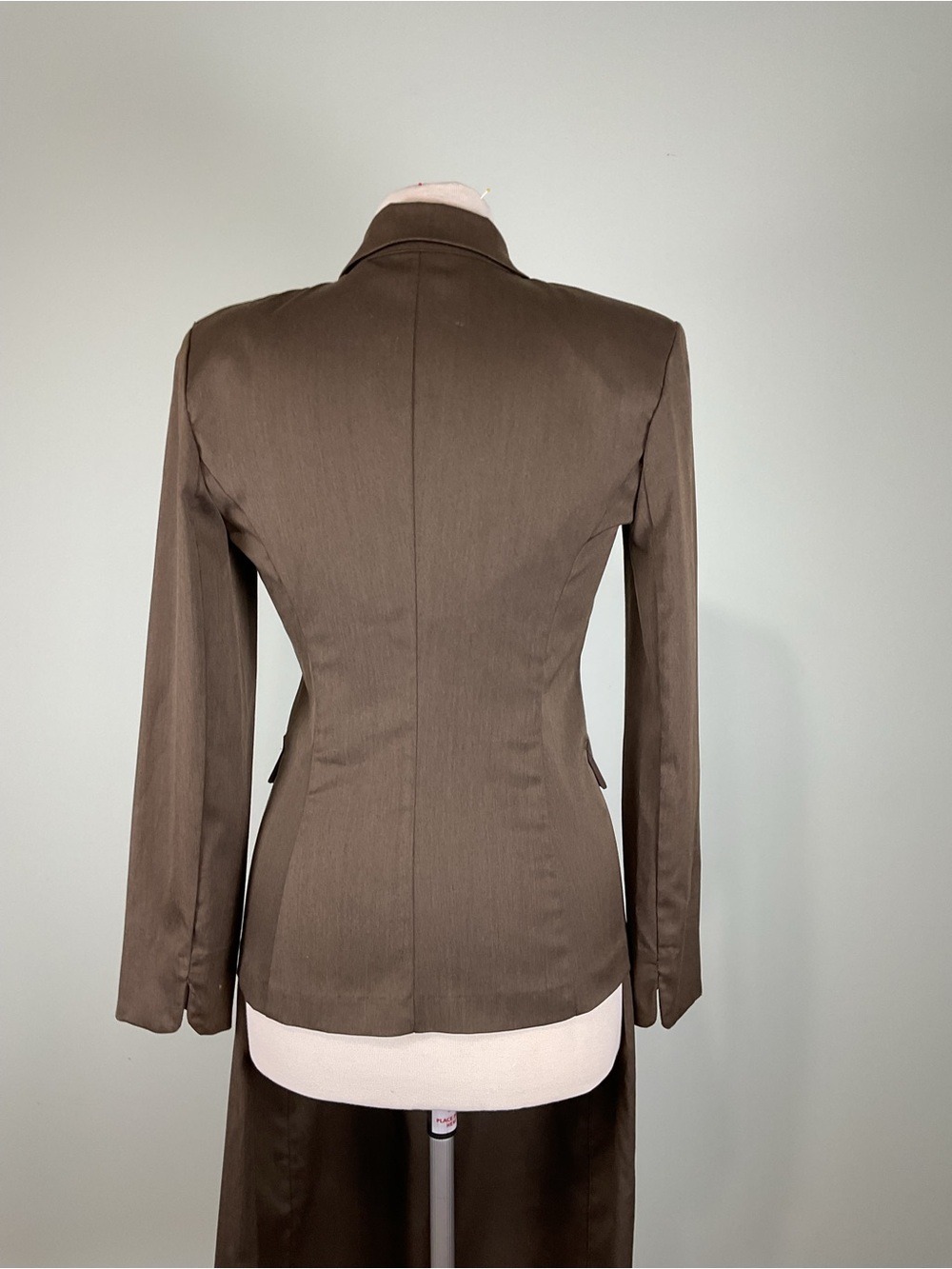 Vintage Charlotte Russe Brown Skirt Suit 2pc Set Made in USA Y2K Dark Academia M - Picture 4 of 11